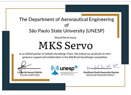 Sao Paulo University annouces the partnership with MKS Servo